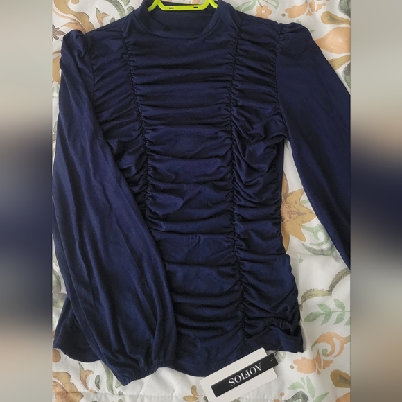 Blue Chic Formal Crewneck Top - Picture 1 of 2